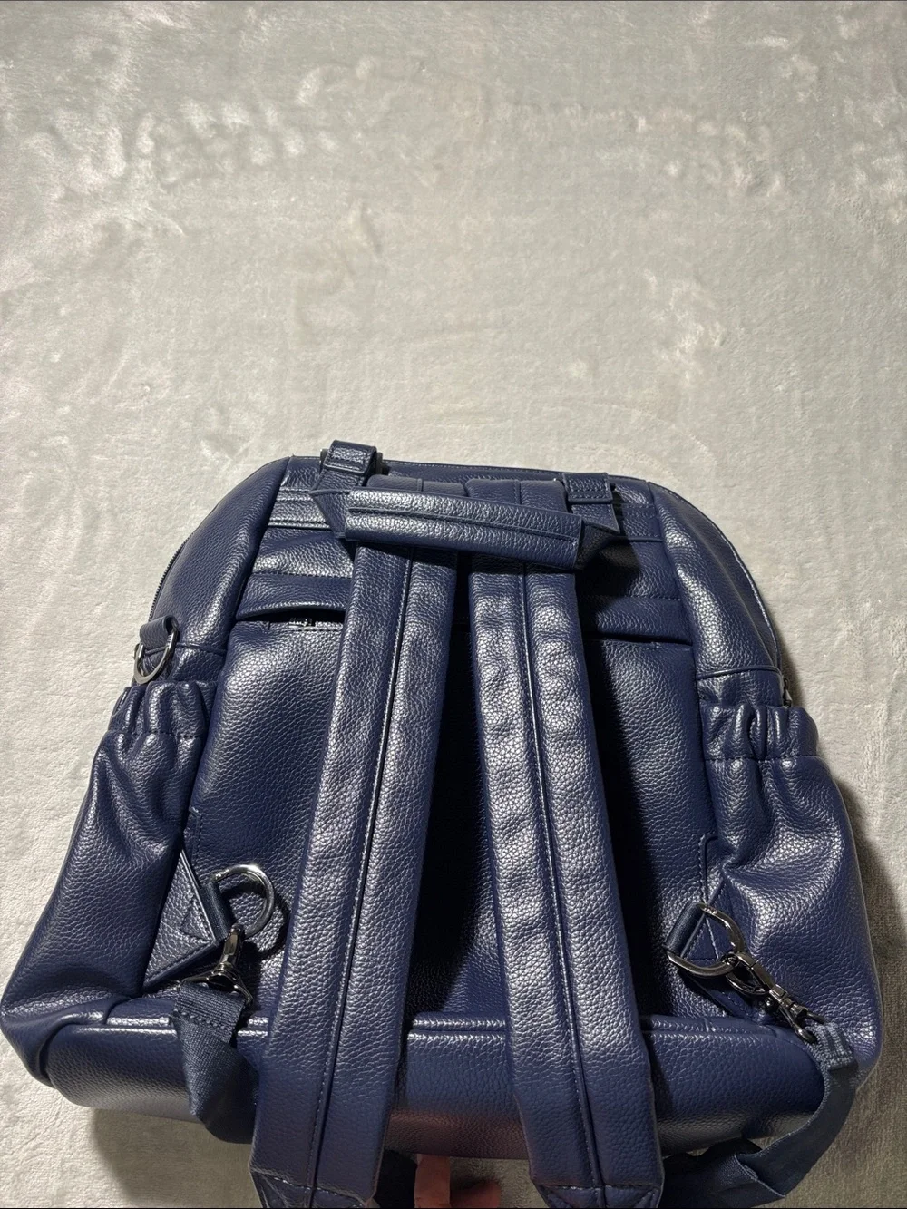 Lug Canter Navy Blue Quilted Convertible Backpack Shoulder Bag